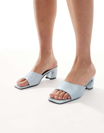 Raid RAID Saanvi block heeled mules in baby blue