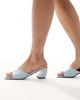 Raid RAID Saanvi block heeled mules in baby blue - 4