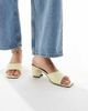 Raid RAID Saanvi block heeled mules in butter yellow - 1