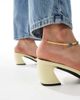 Raid RAID Saanvi block heeled mules in butter yellow - 2