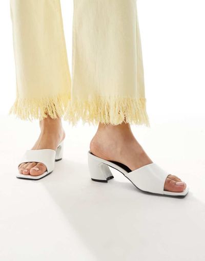 Raid RAID Saanvi block heeled mules in white