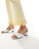 Raid RAID Saanvi block heeled mules in white - 4