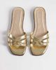 Raid RAID Toffee flat sandal slides in gold - 2