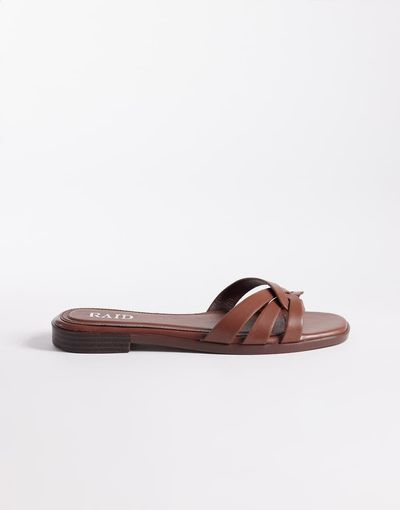 Raid RAID Toffee flat slider sandals in brown