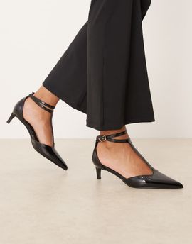 Raid RAID Tosha kitten heel shoes in black patent
