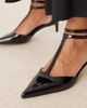 Raid RAID Tosha kitten heel shoes in black patent - 3