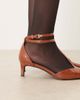 Raid RAID Tosha kitten heel shoes in milk chocolate patent-Brown - 2