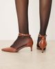 Raid RAID Tosha kitten heel shoes in milk chocolate patent-Brown - 3