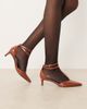 Raid RAID Tosha kitten heel shoes in milk chocolate patent-Brown - 4