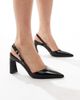 Raid RAID Verena slingback heeled shoes with curved heels in black - 1