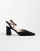 Raid RAID Zaylee faux suede block heel shoes with pointed toe in black - 1