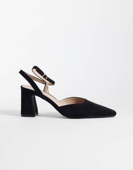Raid RAID Zaylee faux suede block heel shoes with pointed toe in black
