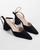 Raid RAID Zaylee faux suede block heel shoes with pointed toe in black - 2