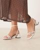 Raid RAID Zinia low block heeled sandals with buckle details in white - 1