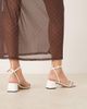 Raid RAID Zinia low block heeled sandals with buckle details in white - 2
