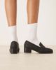 Raid Wide Fit RAID Wide Fit Aarvi square toe loafers in black - 2