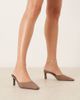 Raid Wide Fit RAID Wide Fit Alya heeled mules in distressed brown - 1