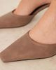 Raid Wide Fit RAID Wide Fit Alya heeled mules in distressed brown - 4