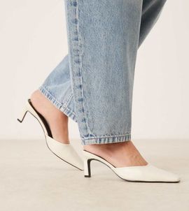 Raid Wide Fit RAID Wide Fit Alya heeled mules in off white