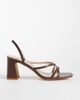 Raid Wide Fit RAID Wide Fit Aspyn strappy heeled block sandals in brown - 1