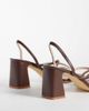 Raid Wide Fit RAID Wide Fit Aspyn strappy heeled block sandals in brown - 4