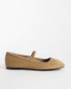 Raid Wide Fit RAID Wide Fit Aylani faux suede square toe ballet flats in sand-Neutral - 1