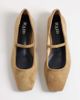 Raid Wide Fit RAID Wide Fit Aylani faux suede square toe ballet flats in sand-Neutral - 3