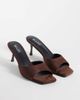 Raid Wide Fit RAID Wide Fit Cerese faux suede heeled mules in brown - 2