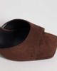Raid Wide Fit RAID Wide Fit Cerese faux suede heeled mules in brown - 4
