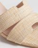 Raid Wide Fit RAID Wide Fit Clydie kitten heel mule sandals in raffia-Neutral - 4