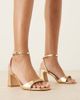 Raid Wide Fit RAID Wide Fit Cora block heeled sandals in gold - 1