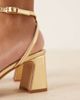 Raid Wide Fit RAID Wide Fit Cora block heeled sandals in gold - 2
