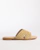 Raid Wide Fit RAID Wide Fit Coraline flat slide sandals in camel raffia-Neutral - 1