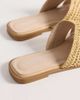 Raid Wide Fit RAID Wide Fit Coraline flat slide sandals in camel raffia-Neutral - 3