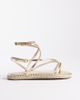 Raid Wide Fit RAID Wide Fit Danita espadrille flat sandals in gold - 1