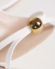 Raid Wide Fit RAID Wide Fit Devena block heeled sandals in gold detail in white - 2