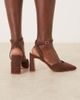 Raid Wide Fit RAID Wide Fit Kristina block heel shoes in brown suedette - 2