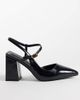 Raid Wide Fit RAID Wide Fit Merrill block heeled slingback shoes with pointed toe in black - 1