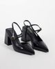 Raid Wide Fit RAID Wide Fit Merrill block heeled slingback shoes with pointed toe in black - 4