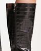 Raid Wide Fit RAID Wide Fit Pacfic heeled knee boots in black croc - 3