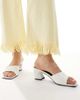 Raid Wide Fit RAID Wide Fit Saanvi block heel mules in white - 1