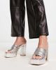Raid Wide Fit RAID Wide Fit Stella platform mules in metallic silver - 4