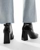 Raid Wide Fit RAID Wide Fit Tetlee block heel ankle boots in black patent - 4
