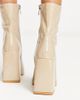 Raid Wide Fit RAID Wide Fit Vista heeled sock boots in ecru vinyl-White - 2