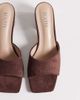 Raid Wide Fit RAID Wide Fit Wide Fit Saanvi block heeled mules in brown suedette - 2