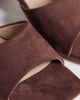 Raid Wide Fit RAID Wide Fit Wide Fit Saanvi block heeled mules in brown suedette - 3