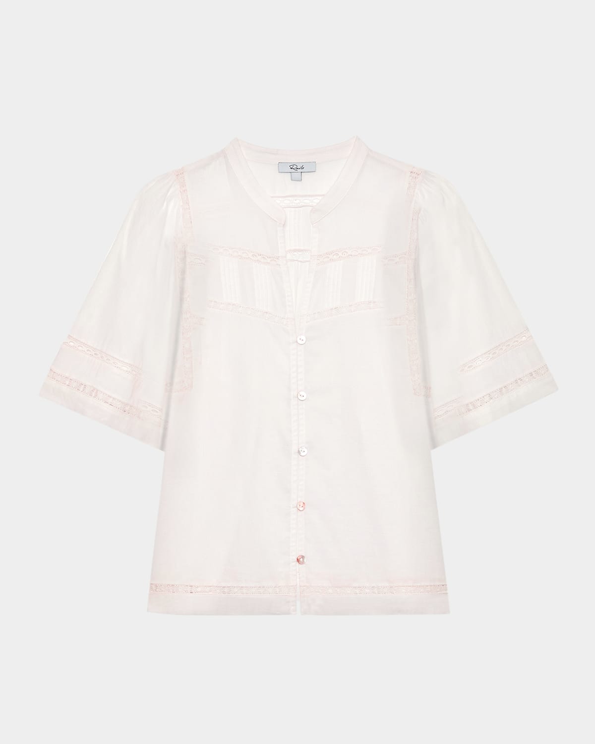 Rails Alanis Lace-Inset Poplin Shirt