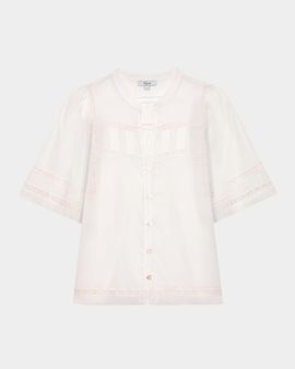 Rails Alanis Lace-Inset Poplin Shirt