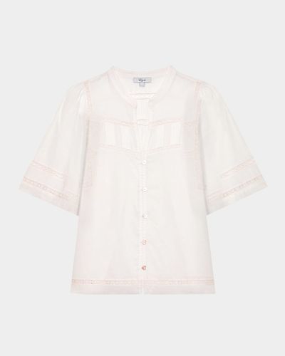 Rails Alanis Lace-Inset Poplin Shirt