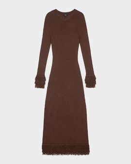 Rails Alejandra Fringe-Trim Knit Midi Dress